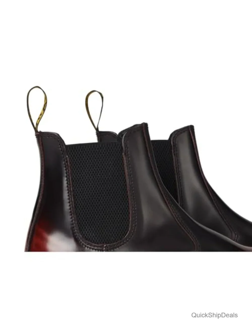 Dr. Martens 2976 Quad Chelsea Platform Boots Leather Pull-On Ankle Boot